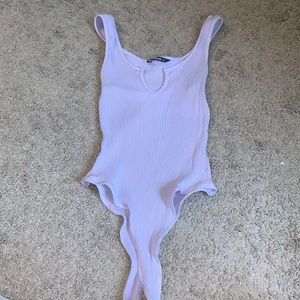 Purple body suit